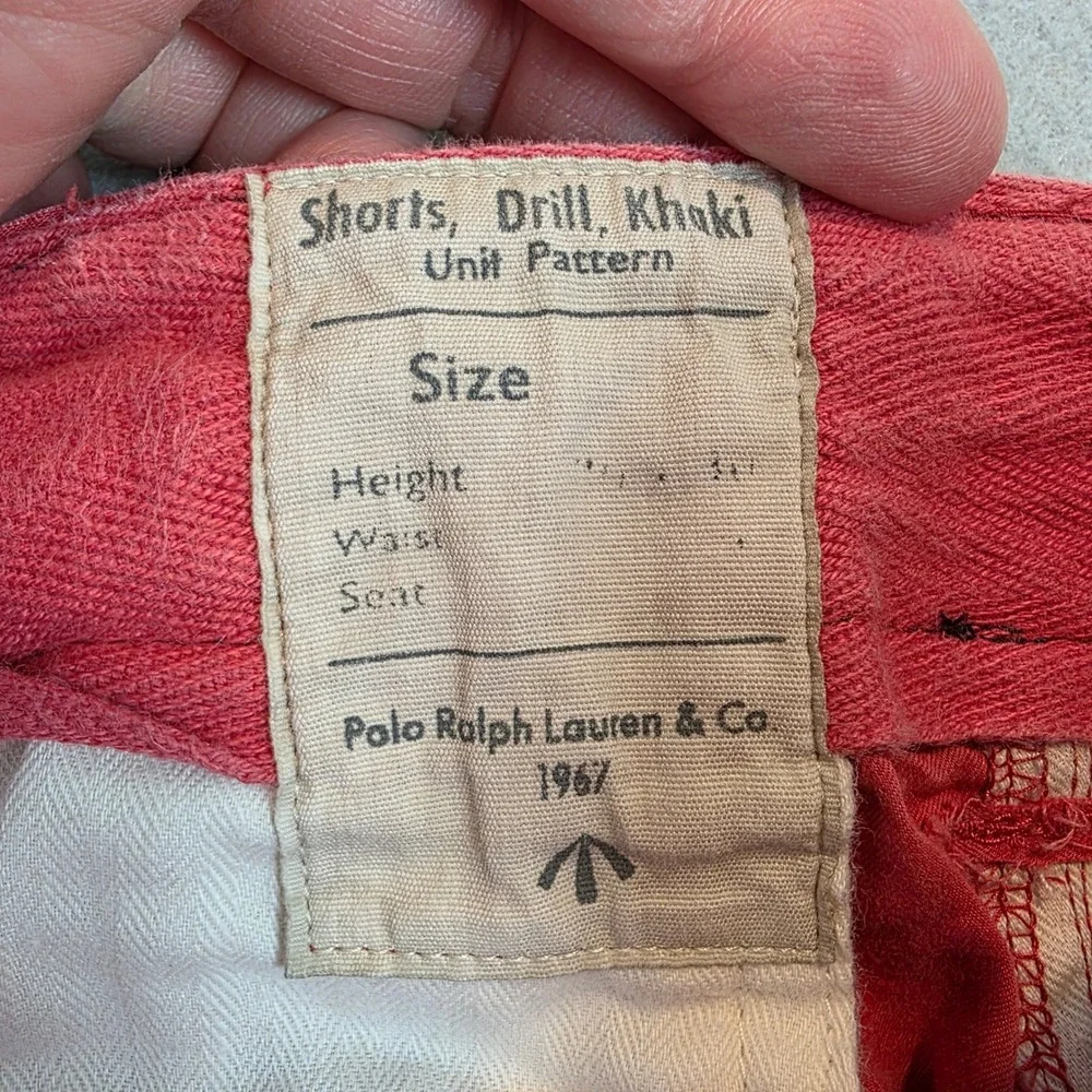 Polo Ralph Lauren Mens Nantucket Red Utility Canvas Cargo Shorts Classic Fit 38
